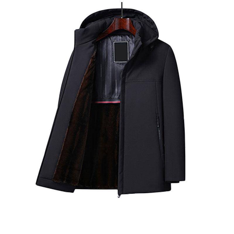 Levoire | Veste À Capuche Zippée À Manches Longues Chaude Noir