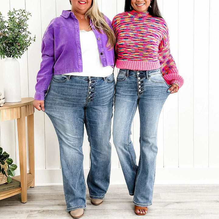 Levoire | Femmes Bootcut Jeans Avec Boutons