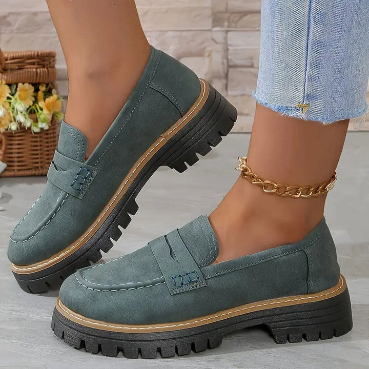 Levoire | Chaussures femmes avec semelle compensée Vert