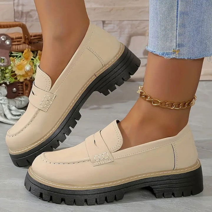 Levoire | Chaussures femmes avec semelle compensée Beige