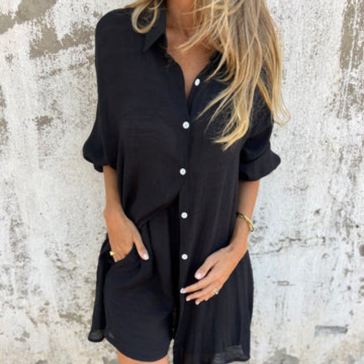 Levoire | Lssiges Unicolore T-Shirt Manches Longues Noir