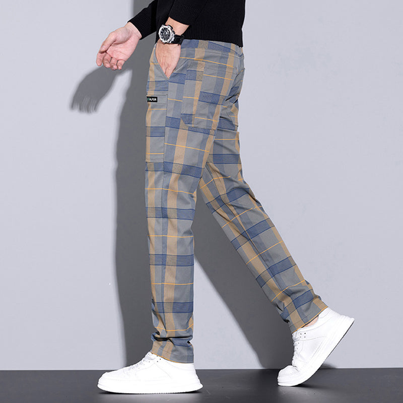 Levoire | Pantalon À Carreaux Décontracté Avec Poches