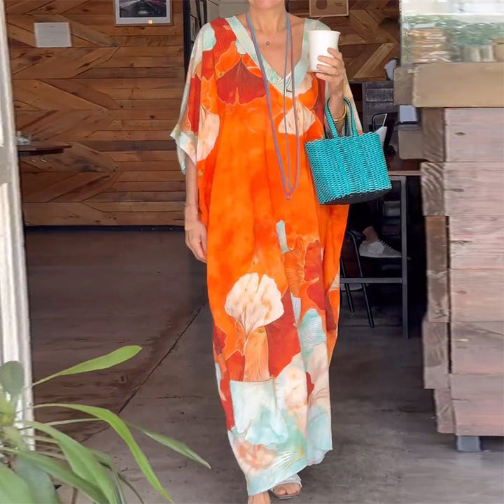 Levoire | Robe à fleurs élégante Orange