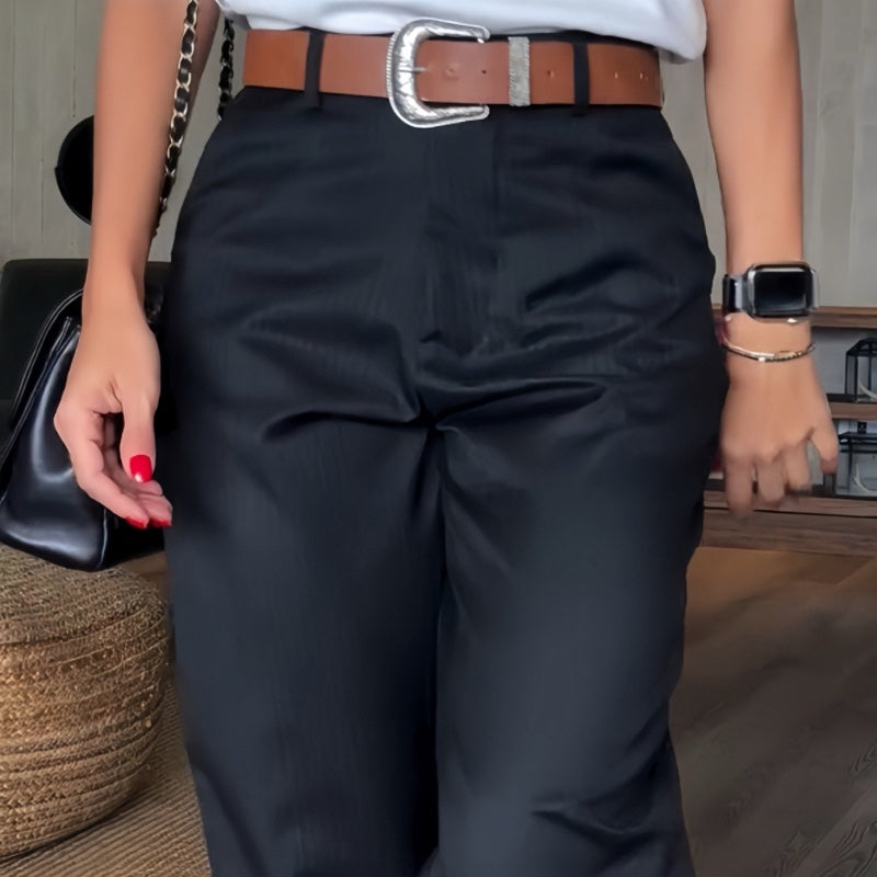 Levoire | Pantalon Droit Décontracté Taille Haute