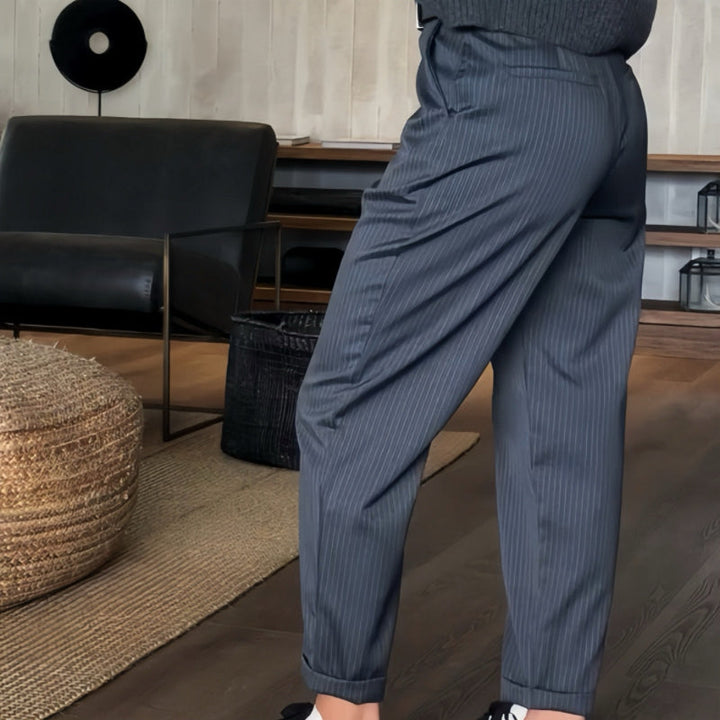 Levoire | Pantalon Droit Décontracté Taille Haute
