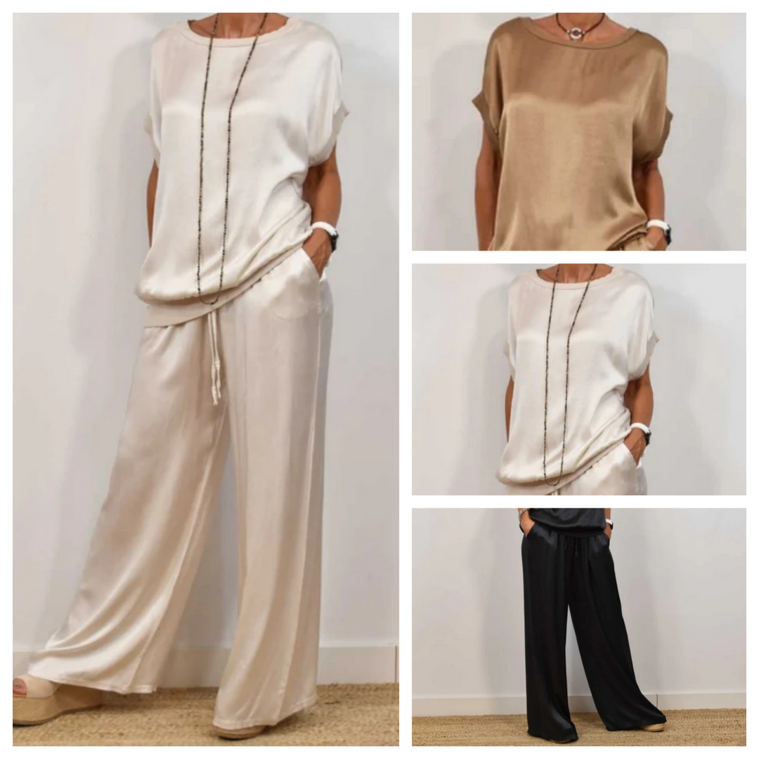 Levoire | Ensemble En Satin À Deux Pièces