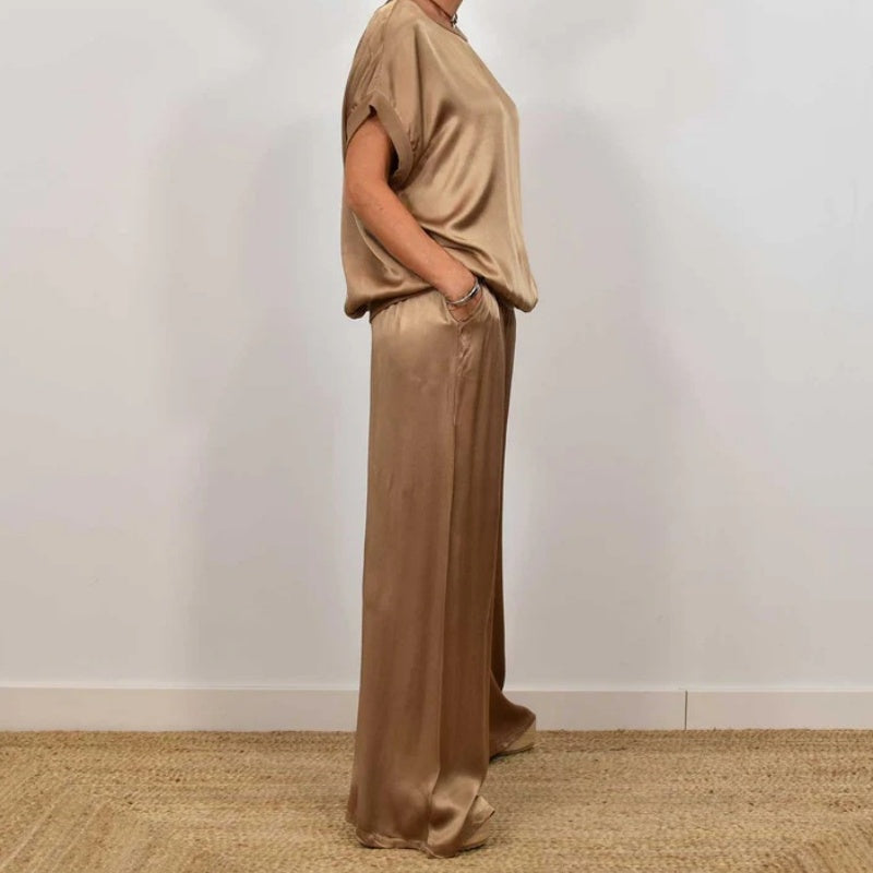 Levoire | Ensemble En Satin À Deux Pièces