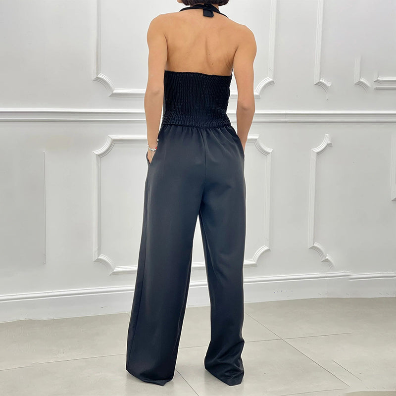 Levoire | Éloïse Combinaison Élégante Avec Boutons Et Jambes Ample Pour Femmes