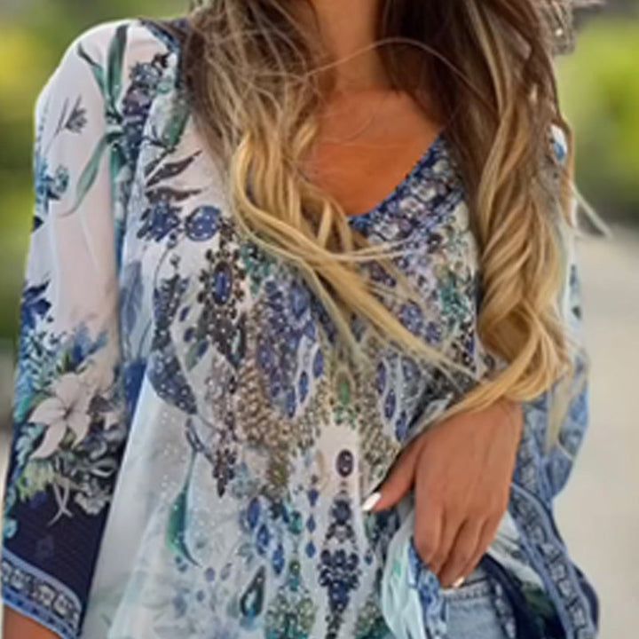 Levoire | Robe Femme Avec Décolleté Et Coupe Dtendue Bleu