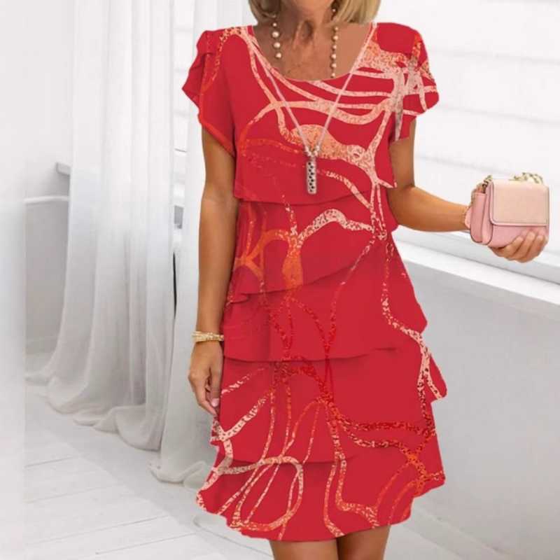 Levoire | Robe Plissée Pour Femmes Rouge
