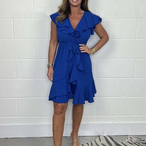 Levoire | Robe Avec Col En V Et Volants Pour Femmes