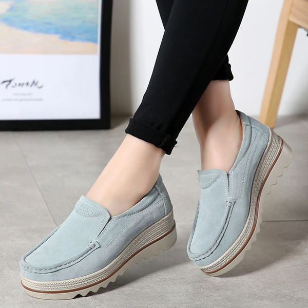 Levoire | Chaussures En Cuir Orthopédiques Pour Femmes Bleu clair