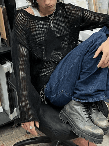 Levoire | Top En Jacquard Étoile Au Crochet