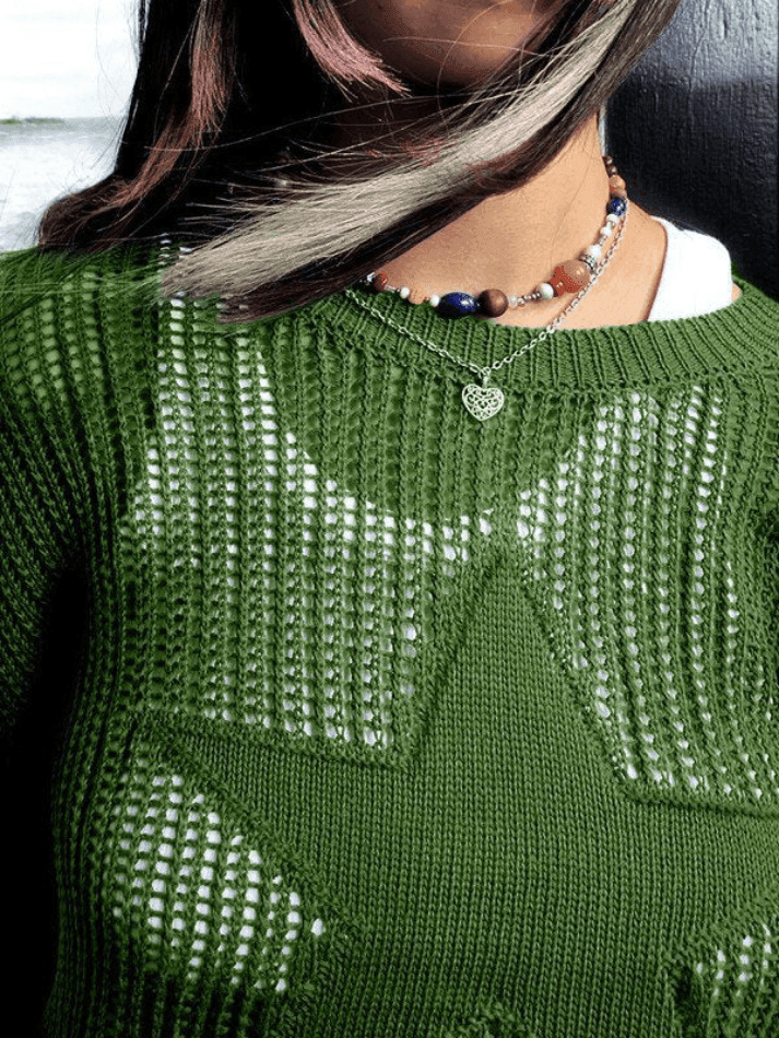 Levoire | Top En Jacquard Étoile Au Crochet