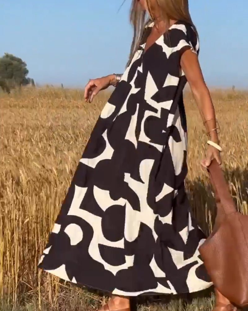 Levoire | Robe Imprimée Avec Décolleté En V