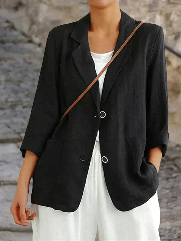 Levoire | Blazer élégant en lin Noir