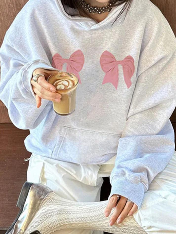 Levoire | Sweat À Capuche Surdimensionné Avec Impression Street Bow Et Cordon De Serrage
