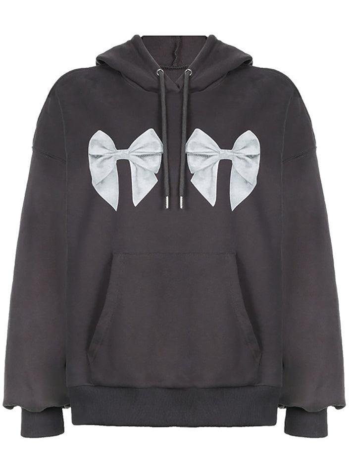 Levoire | Sweat À Capuche Surdimensionné Avec Impression Street Bow Et Cordon De Serrage