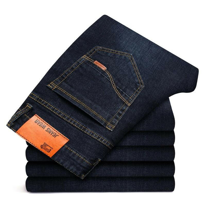 Levoire | Jean Décontracté Élastique En Denim Avec Coupe Droite Régulière noir