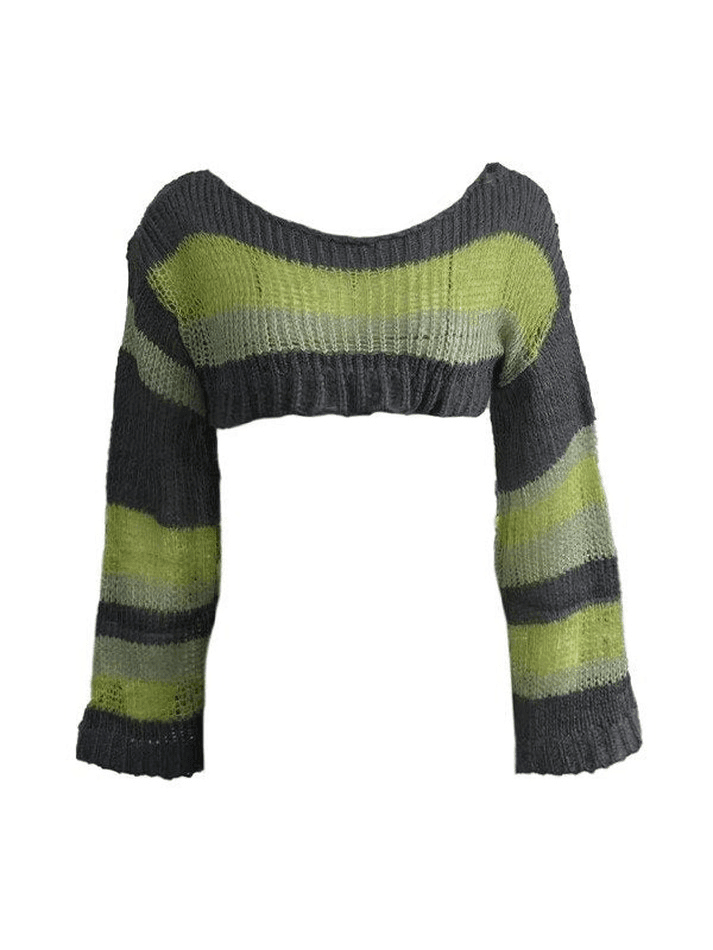 Levoire | Pull Boléro Rayé À Manches Longues
