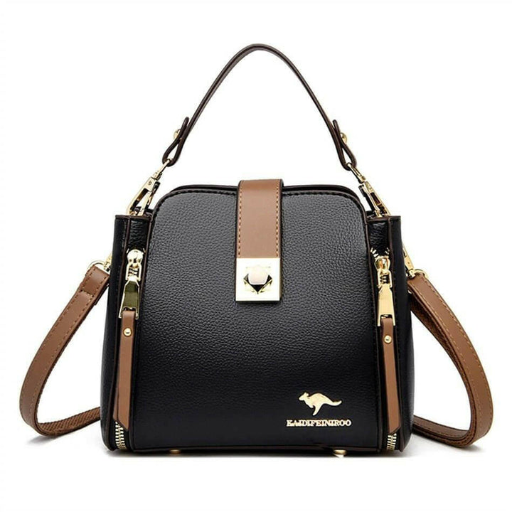 Levoire | Sac À Épaule Stylé Breanna En Microfibre Synthétique Douce Noir