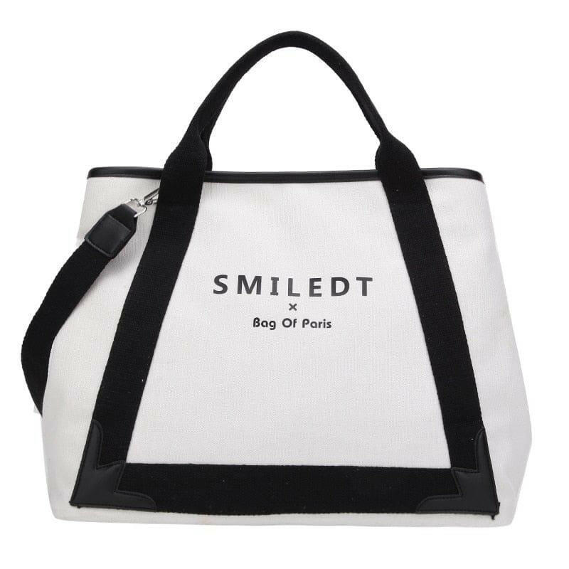 Levoire | Sac À Bandoulière En Toile Élégante Avec Sangle Réglable Blanc