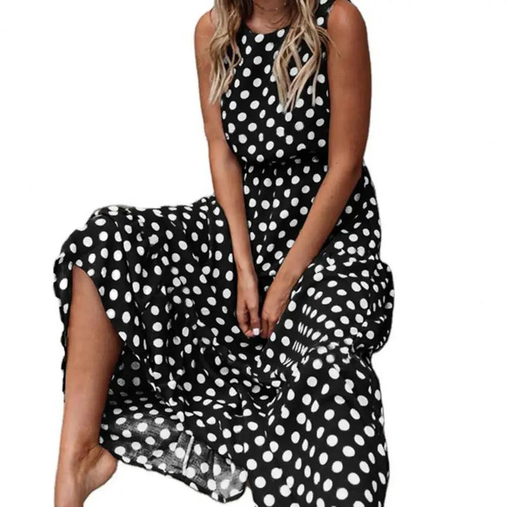 Levoire | Robe Haute Sans Manches Élégante Noir