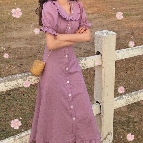 Levoire | Robe Midi Avec Col Décoratif