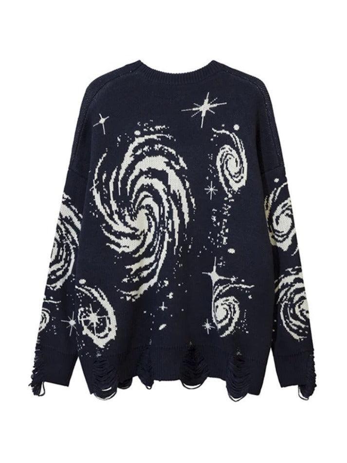 Levoire | Pull À Design Déchiré Imprimé Tourbillon