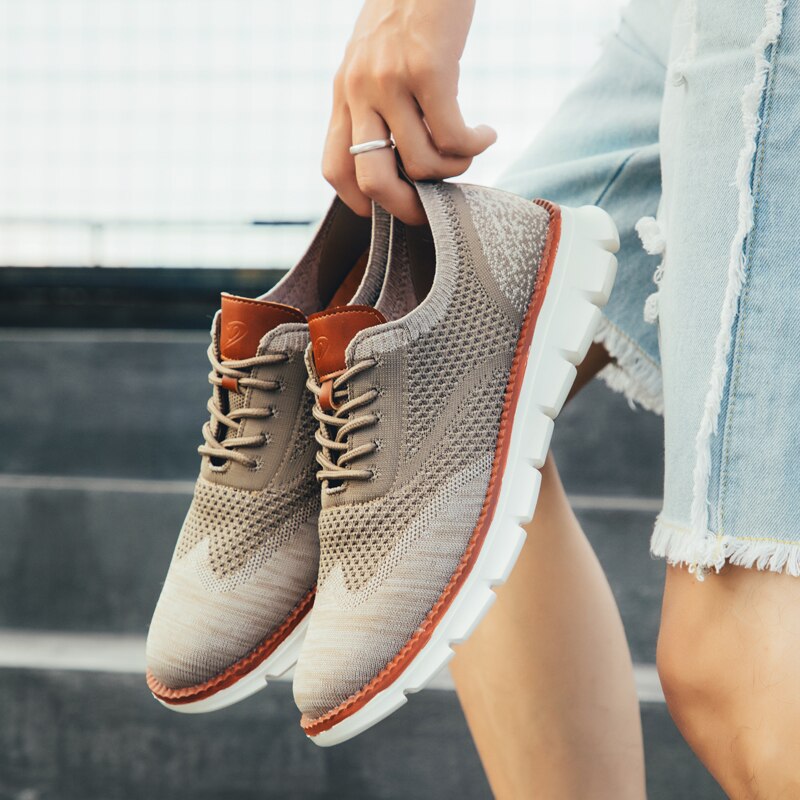 Levoire | Baskets En Tricot Confortables Khaki - Non en stock