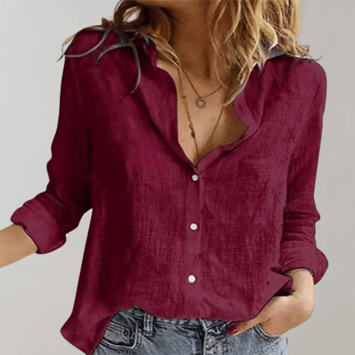 Levoire | Chemisier femme Design classique & Confortable Bordeaux
