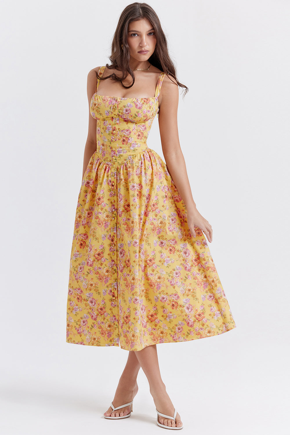 Levoire | Robe Midi À Fleurs Pour Femmes