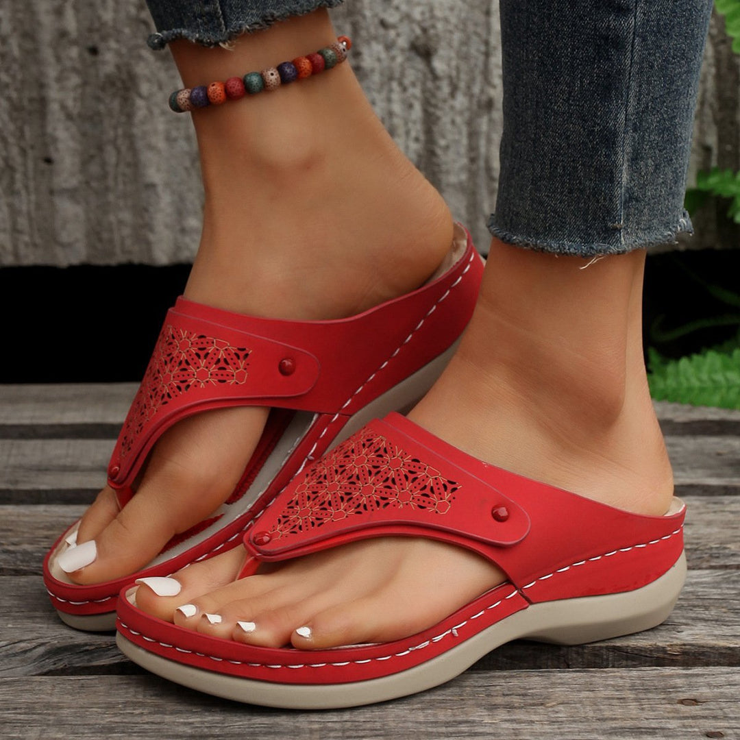 Levoire | Sandales En Cuir Pu Rot