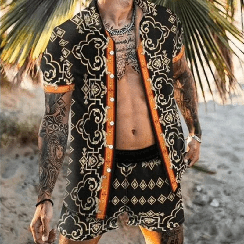 Levoire | Hommes ensemble d'été deux pièces pour les vacances/printemps/été Style 10