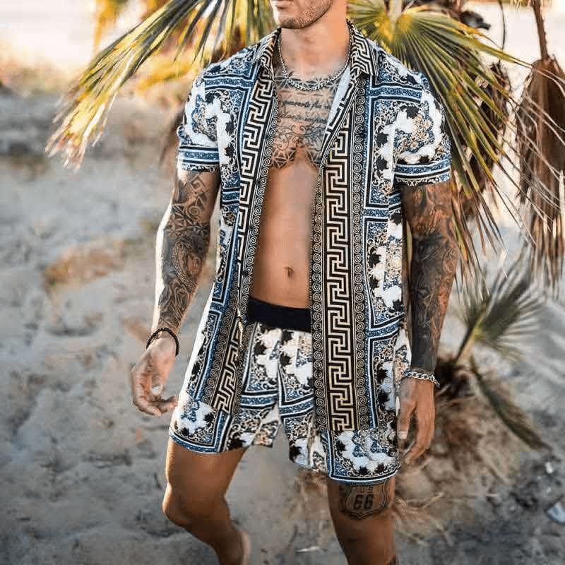 Levoire | Hommes ensemble d'été deux pièces pour les vacances/printemps/été Stil 13