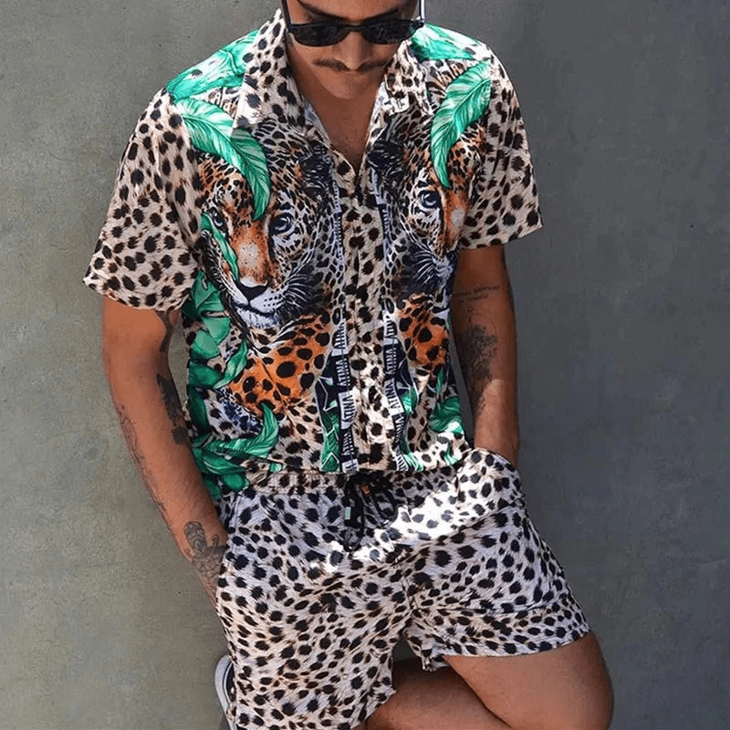 Levoire | Hommes ensemble d'été deux pièces pour les vacances/printemps/été Style 4