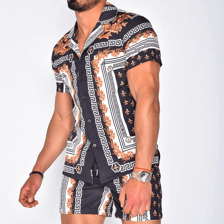 Levoire | Hommes ensemble d'été deux pièces pour les vacances/printemps/été Style 14