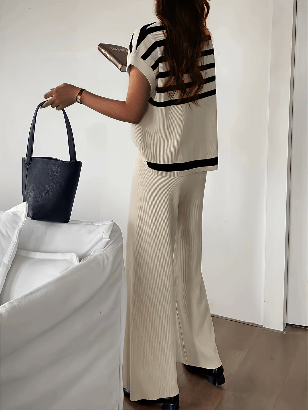 Levoire | Ensemble Pantalon Rayé Élégant Pour Femmes