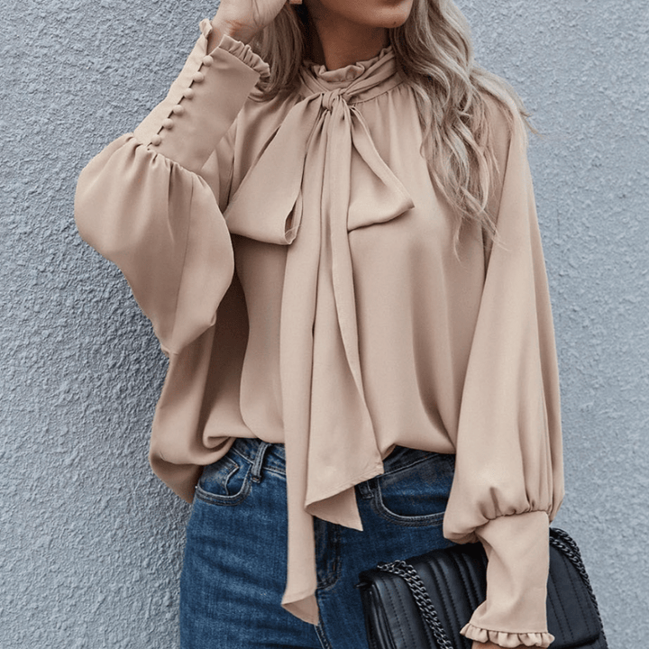 Levoire | Blouse à la mode Blouse en chiffon pour femmes Kaki