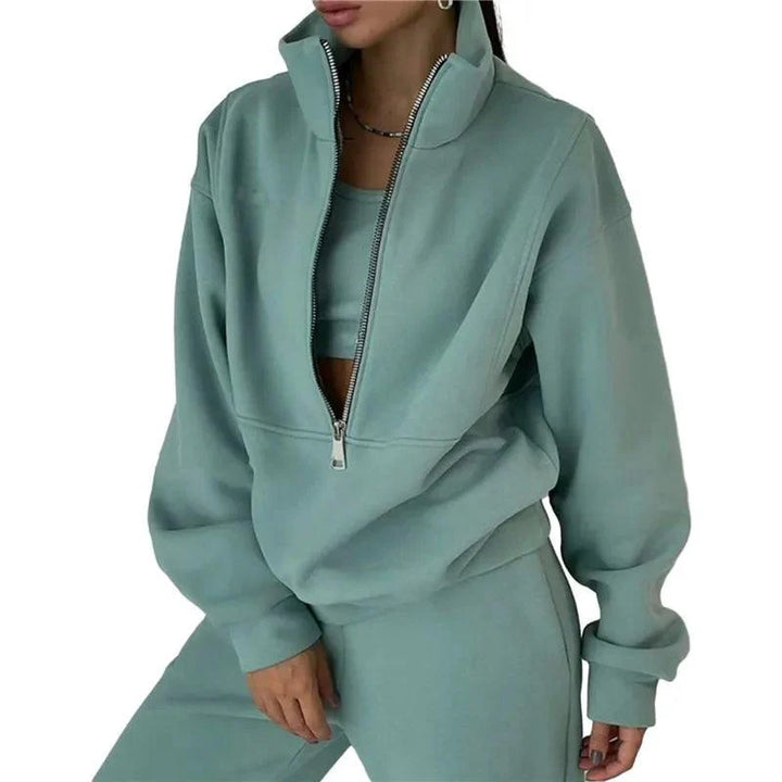 Levoire | Ensemble De Training À Capuche Sportif En Tissu Doux Bleu poussiéreux
