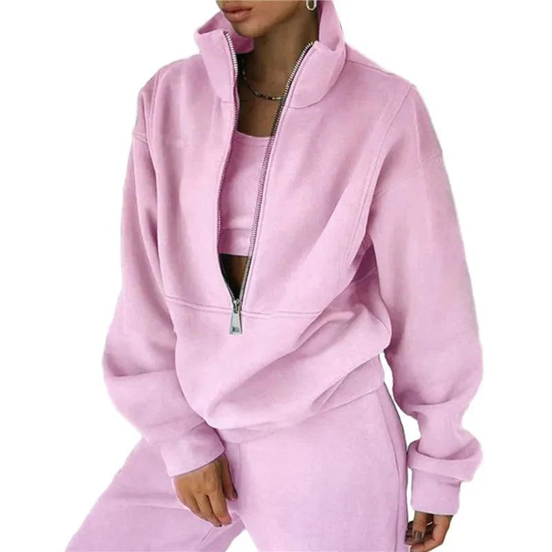 Levoire | Ensemble De Training À Capuche Sportif En Tissu Doux Rosa