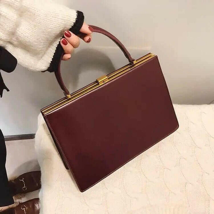 Levoire | Sac À Bandoulière En Cuir Vegan Classique Bordeaux