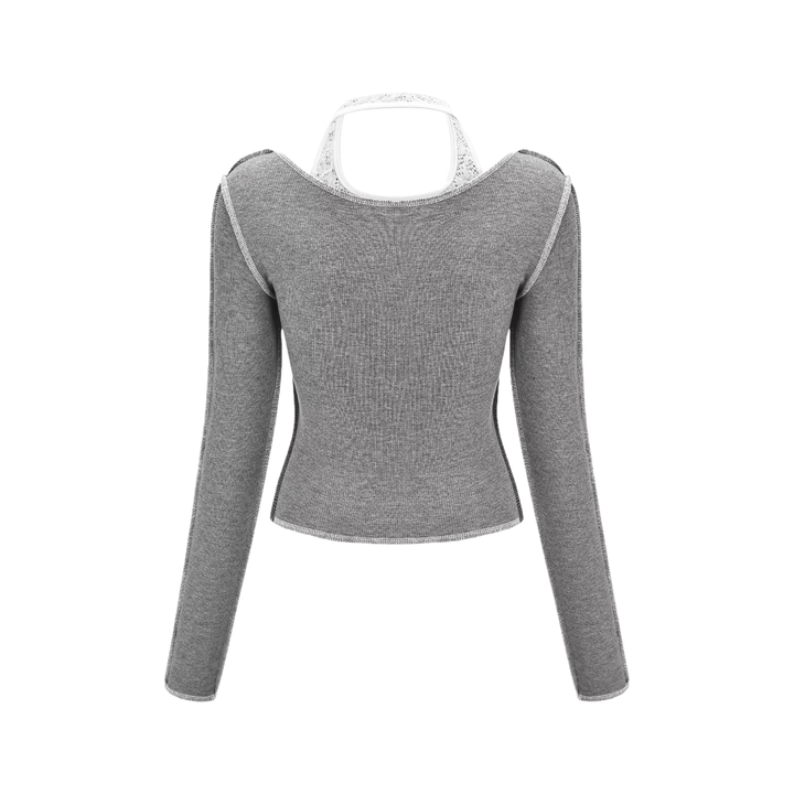 Levoire | Gris Mile Top De Sport Halter Cropped