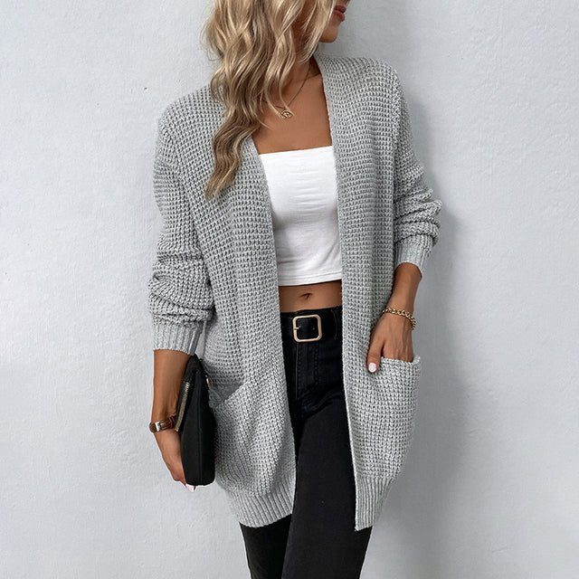 Levoire | Élégante Et Pratique Longue Veste Gris