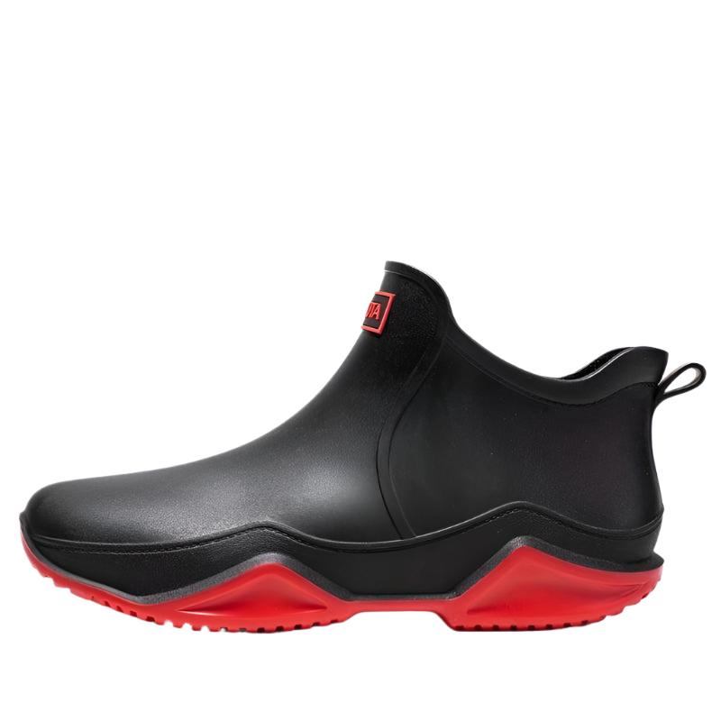 Levoire | Botte En Caoutchouc Imperméable Confortable Antidérapante Noir et Rouge