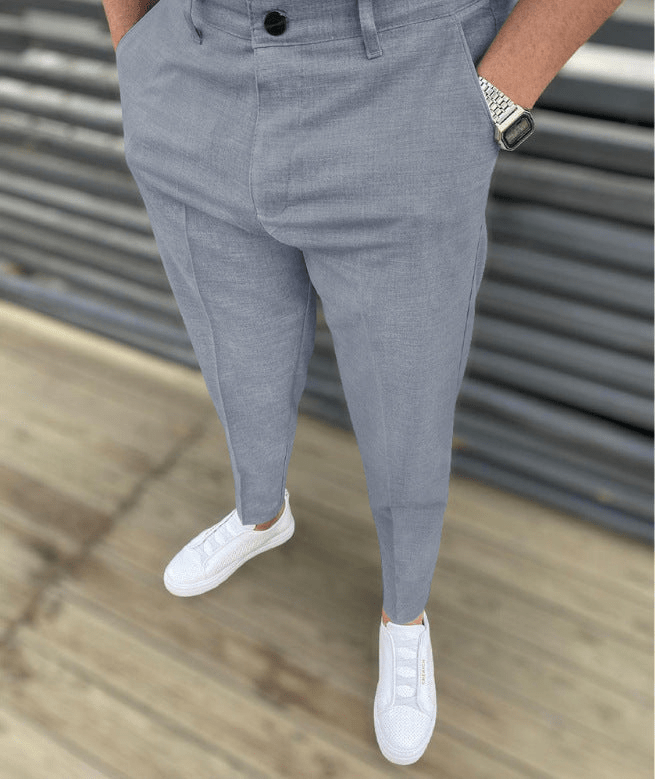 Levoire | Pantalon de loisirs pour hommes slim fit Gris profond