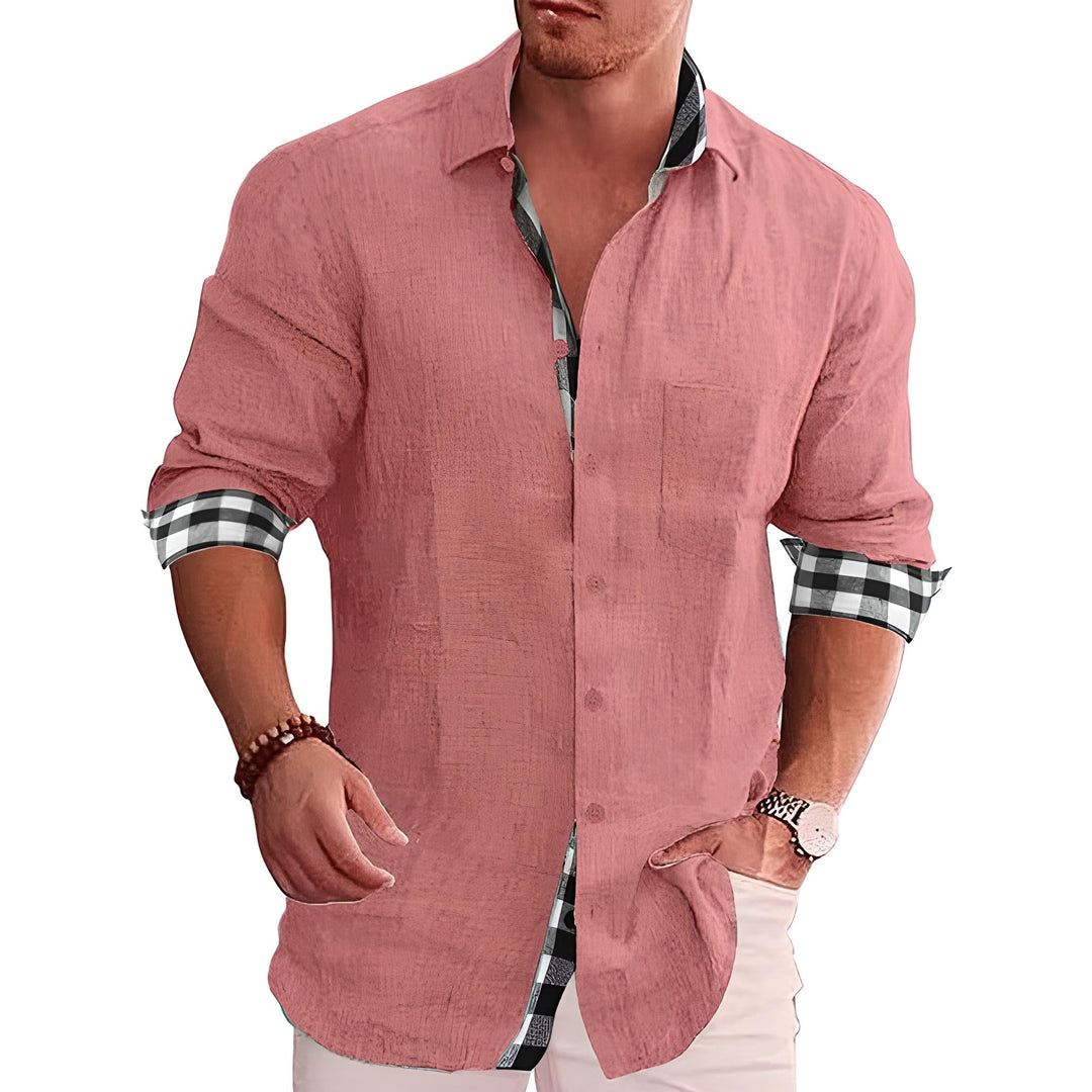 Levoire | Chemise Moderne Pour Hommes Stylée, Confortable Et Polyvalente Rose