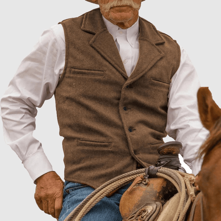 Levoire | Gilet pour hommes au style classique avec une allure élégante Kaki