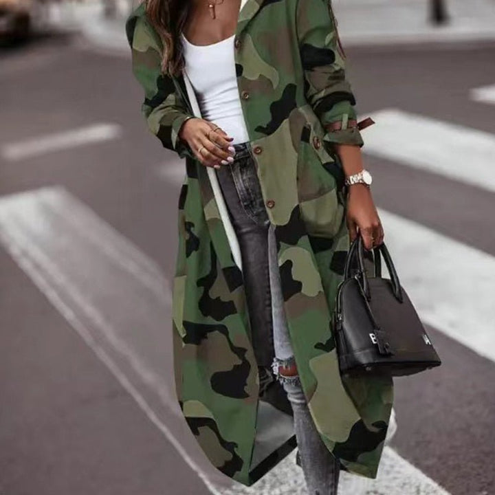 Levoire | Veste Longue Tendance Confortable Pour L'Automne Vert olive