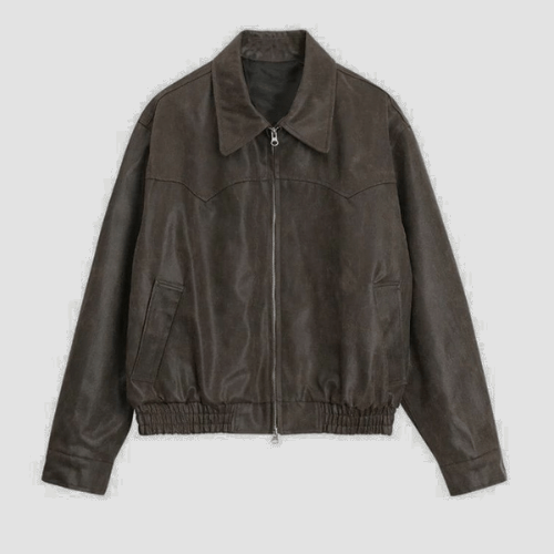 Levoire | Veste en cuir hommes style vintage veste en cuir PU parfaite pour l'automne Braun